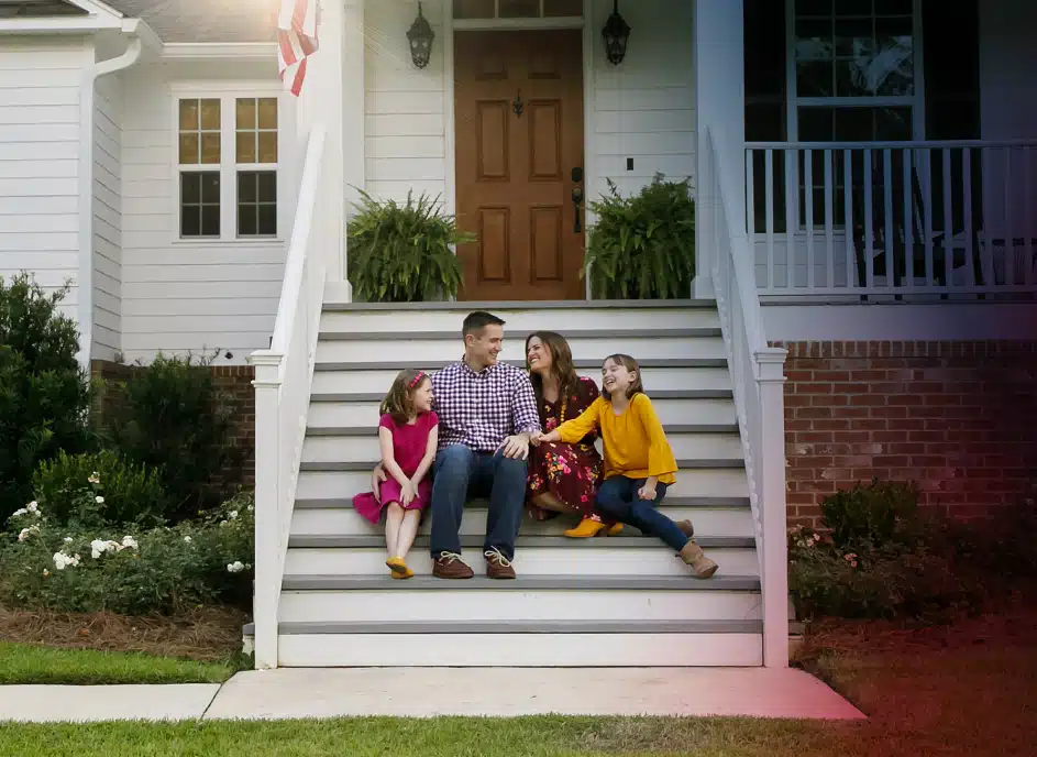 Family enjoying their pest-free yard